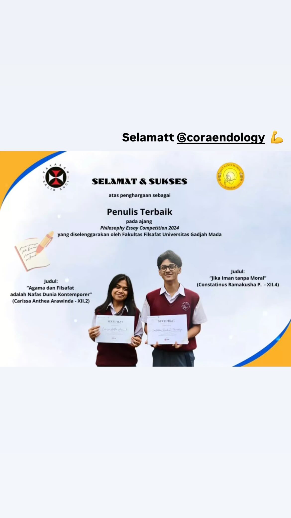 Penulis Terbaik Philosophy Essay Competition
